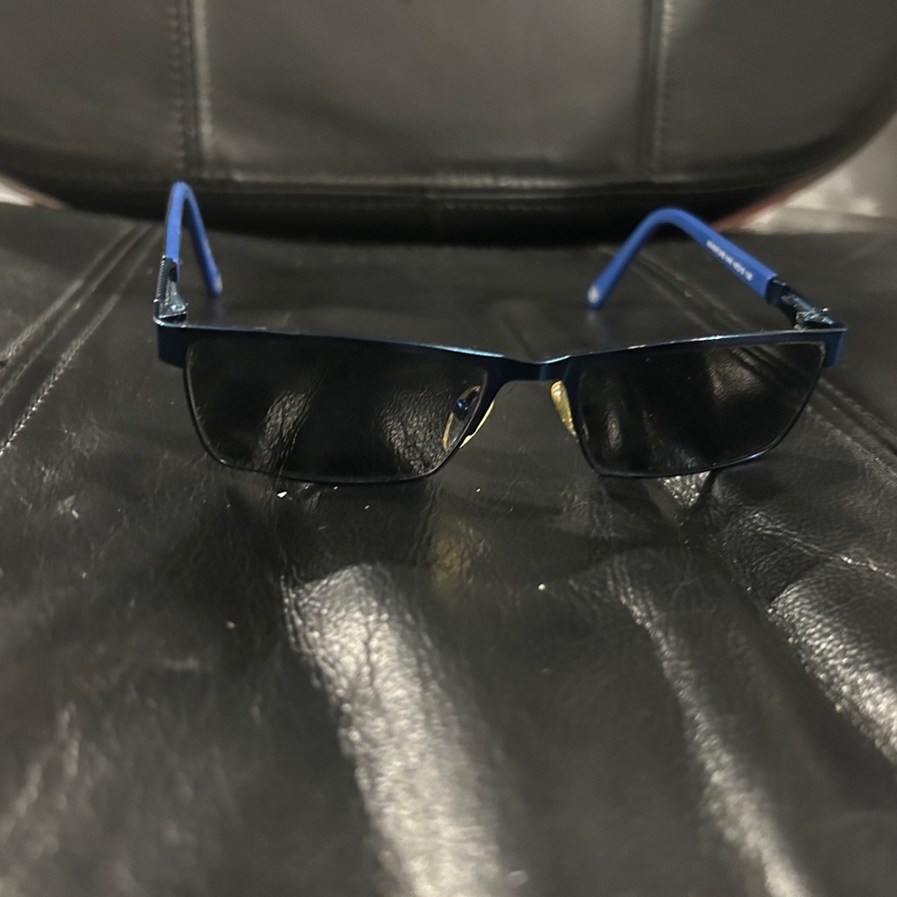 Transformer Stylish Blue Rectangular Eyeglasses.  Frame Only.